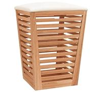 vidaXL Tabouret de Salle de Bain 40,5x40,5x56 cm Bois Massif de Noyer