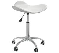 vidaXL Tabouret de Salon et Spa Blanc Similicuir