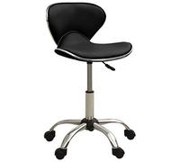 vidaXL Tabouret de salon et spa Chaise de beauté pivotante réglable Similicuir intérieur Noir