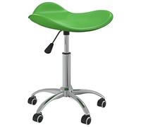 vidaXL Tabouret de Salon et Spa Chaise de Beauté Tabouret de Coiffure Chaise de Travail Réglable Pivotante Intérieur Vert Similicuir