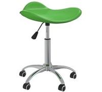 vidaXL Tabouret de Salon et Spa Chaise de Beauté Tabouret de Coiffure Chaise de Travail Réglable Pivotante Intérieur Vert Similicuir