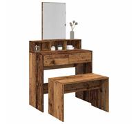 vidaXL Tabouret de toilette vieux bois 70x35x45 cm bois d'ingénierie