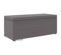 vidaXL Tabouret Gris Cuir Synthétique et Bois Composite, Mobilier Moderne, élégant et Durable pour Maisons contemporaines, avec Un Design Ergonomique pour Un Confort Ultime