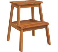 vidaXL Tabouret marchepied avec 2 marches 40x38x50 cm bois massif acacia
