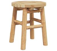 vidaXL Tabouret Rond en Bambou Naturel, Pliable, Compact et léger. Idéal pour Un Usage à l'intérieur comme à l'extérieur. Matériau écolo, supporte jusqu'à 110 kg. Assise Portable, Chaise décontractée