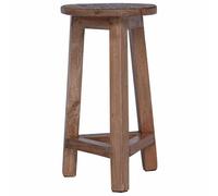 vidaXL Tabouret Naturel 28 x 28 x 50 cm Bois d'Acajou, Salon, Meubles rustiques, matériaux durables, Design Intemporel pour espaces Confortables, conçu pour Le Confort et Le Style