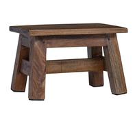 vidaXL Tabouret Naturel 30 x 20 x 20 cm Bois d'Acajou, Chambre, Cottage, Idées de Décor Durables pour Une Atmosphère Cozy et Accueillante chez Vous, pour la Détente et Le Confort