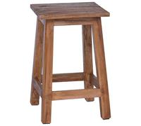 vidaXL Tabouret Naturel 30 x 30 x 47 cm Bois d'Acajou, Salon, Ambiance Rustique, Mobilier Solide, Cozy Vibes for Your Home, Style et praticité, Attrait éternel