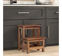 vidaXL Tabouret Naturel 37 x 37 x 46 cm Bois d'Acajou