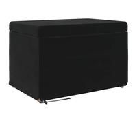 vidaXL Tabouret Noir 61 x 41 x 40 cm Velours et Bois Composite, Mobilier Moderne, élégant et Durable pour Maisons contemporaines, avec Un Design Ergonomique pour Un Confort Ultime