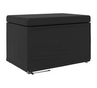 vidaXL Tabouret Noir Cuir Synthétique et Bois Composite, Mobilier Moderne, élégant et Durable pour Maisons contemporaines, avec Un Design Ergonomique pour Un Confort Ultime