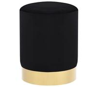 vidaXL Tabouret Noir et doré Velours