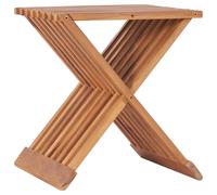 Vidaxl Tabouret Pliable 40x32x45 Cm Bois De Teck Solide Marron