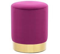 vidaXL Tabouret Repose-Pied de Salon Pouf de Salon Repose-Pied de Couloir Pouf de Chambre à Coucher Intérieur Maison Violet et Doré Velours 28 x 36 cm
