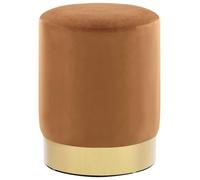 vidaXL Tabouret Repose-Pied de Salon Pouf de Salon Repose-Pied de Couloir Pouf de Chambre à Coucher Intérieur Maison Marron et Doré Velours Brun