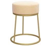 vidaXL Tabouret rond Abricot Velours