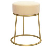 Tabouret rond Abricot Velours340257