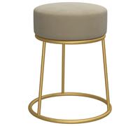 vidaXL Tabouret rond Gris foncé Velours
