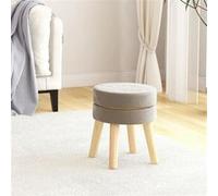 vidaXL Tabouret rond Gris foncé Velours340271 Gris foncé G