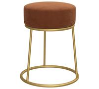 vidaXL Tabouret rond 340259 Marron velours