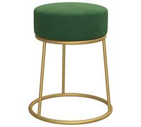 vidaXL Tabouret rond Vert Velours