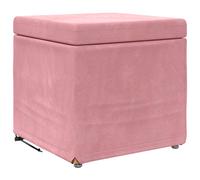 vidaXL Tabouret Rose 41 x 41 x 40 cm Velours et Bois Composite