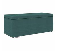 vidaXL Tabouret Vert foncé 101 x 41 x 40 cm Tissu et bois stratifié