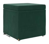 vidaXL Tabouret Vert foncé 41 x 41 x 40 cm Velours et Bois Composite