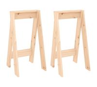 Vidaxl Tabourets 2 Pcs 40x40x75 Cm Bois Massif De Pin Marron