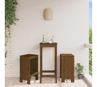 Tabourets 2 pcs marron miel 40x36x75 cm bois massif de pin