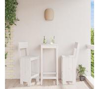 Vidaxl Tabourets De Bar 2 Pcs Blanc 40x48,5x115,5cm Bois Massif De Pin