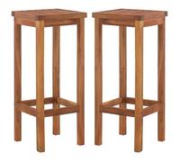 vidaXL Tabourets de bar 2 pcs Bois d'acacia solide