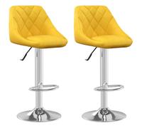 Lot de 2 Tabourets de Bar Chaises Bistrot Pub Cuisine Gris Clair Velours vidaXL