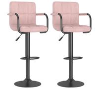 vidaXL Tabourets de bar 2 pcs Rose Velours