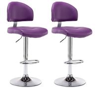 vidaXL Tabourets de bar 2 pcs Violet Similicuir