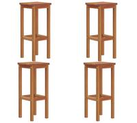 Vidaxl Tabourets De Bar 4 Pcs Bois Massif D'acacia Marron