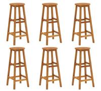 VidaXL Tabourets de bar 6 pcs Bois d'acacia solide