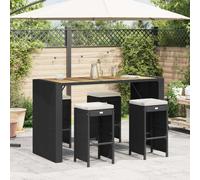 Vidaxl Tabourets De Bar De Jardin Et Coussins Lot De 4 Résine Tressée