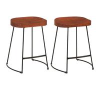 Vidaxl Tabourets De Bar Gavin 2 Pcs 45x38x53 Cm Bois Massif Manguier Marron