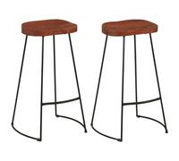 Vidaxl Tabourets De Bar Gavin 2 Pcs 50x40x78 Cm Bois Massif Manguier Marron