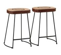vidaXL Tabourets de bar lot de 2 marron foncé 41x29x62 cm
