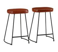 vidaXL Tabourets de bar lot de 2 marron foncé 41x29x62 cm