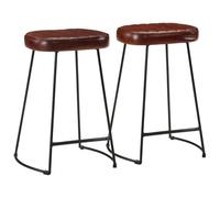 vidaXL Tabourets de Bar Lot de 2 Marron foncé 41x29x62 cm, Chaise, Tabouret de Bar de Cuisine, Chaise de Bistro, Tabouret de Bar pour Petit-déjeuner