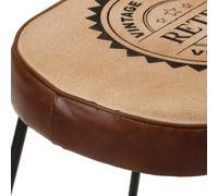 vidaXL Tabourets de bar – Lot de 2 marron foncé 44x37,5x78 cm