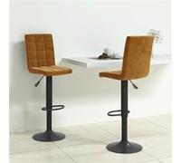 vidaXL Tabourets de bar 335761 – lot de 2, velours marron