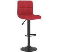 vidaXL Tabourets de bar Siège de bistrot Tissu rouge bordeaux – Lot de 2