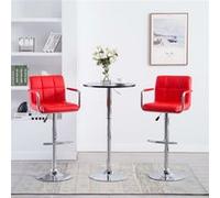 Lot de 2 Tabourets de Bar Chaises Bistrot Pub Cuisine Blanc Similicuir vidaXL