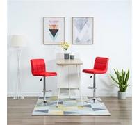 vidaXL Tabourets de bar Similicuir 323635 Lot de 2 Rouge