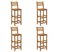 Vidaxl Tabourets De Bar Lot De 4 Bois D'acacia Solide