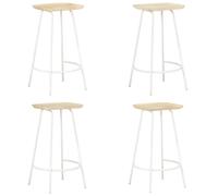 vidaXL Tabourets de bar lot de 4 bois de manguier massif Beige